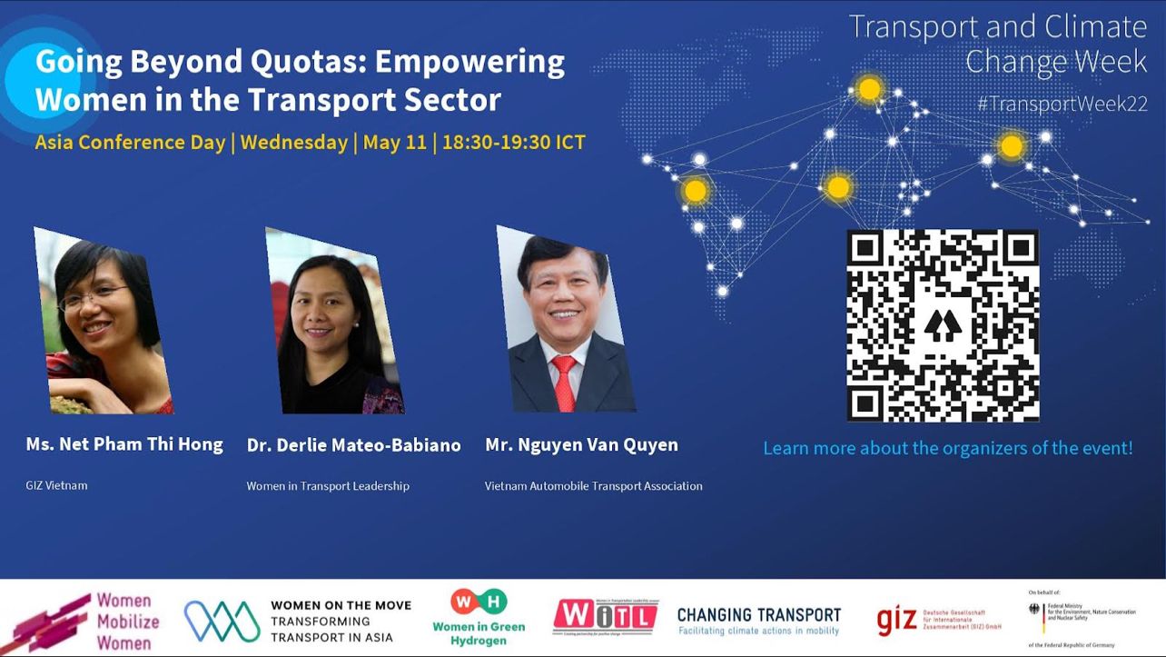Going Beyond Quotas: Empowering Women in the Transport Sector Asia Conference Day | Wednesday May 11 | 18:30-19:30 ICT