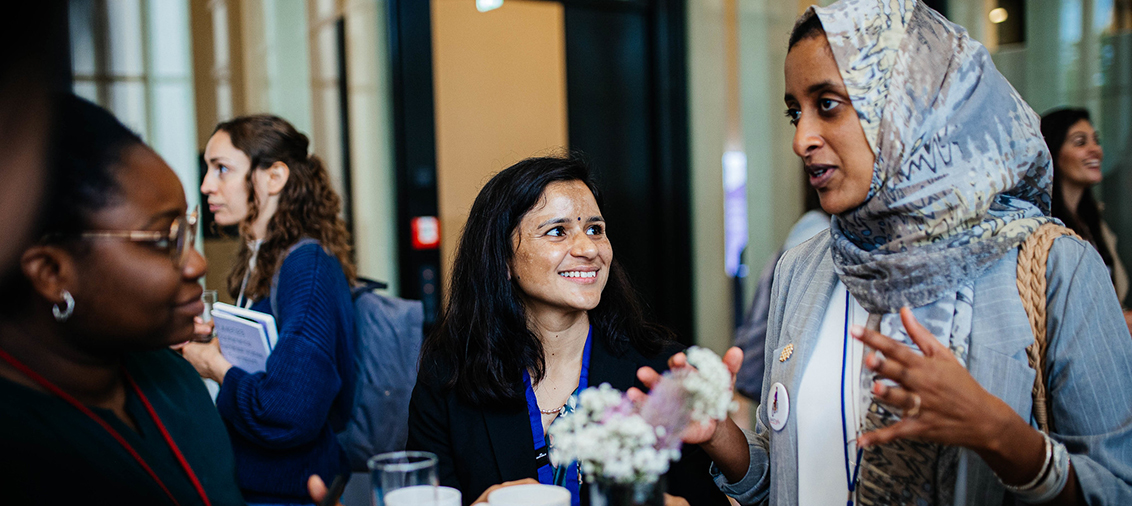 Women in discussion on an event