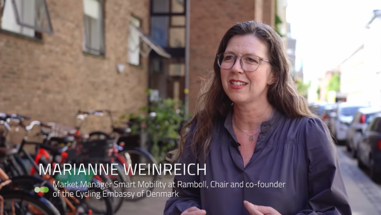 Marianne Weinreich speaking to the camera