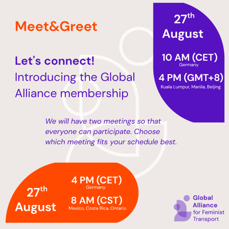 Global Alliance for Feminist Transport: Meet & Greet!